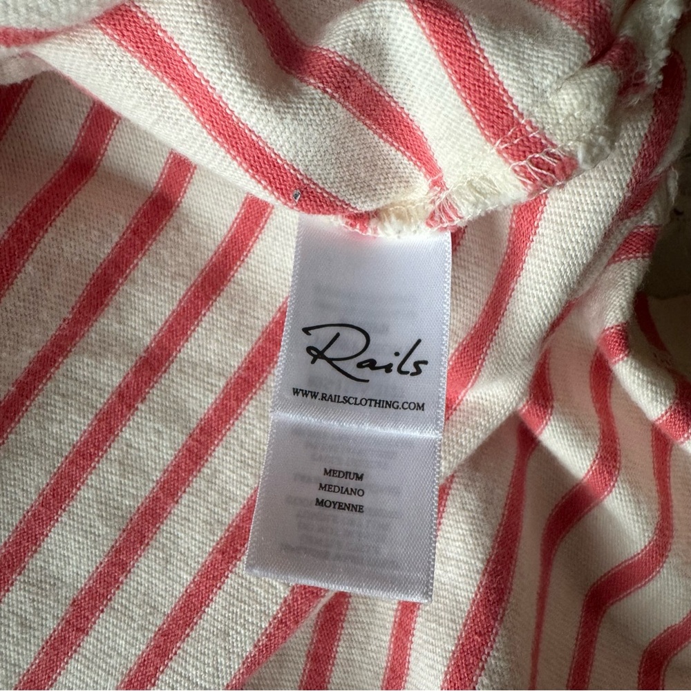 RAILS Taylin Ivory Peony Stripe Dress Size M Cotton Tank Midi - Picture 10 of 13